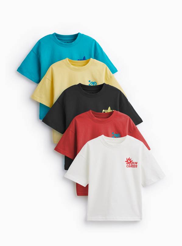 Holiday Graphic T-Shirts 5 Pack 4-5 years